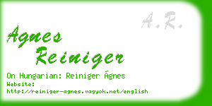 agnes reiniger business card